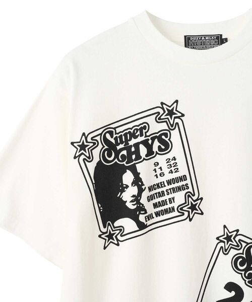 HYSTERIC GLAMOUR(ヒステリックグラマー)の「HG GUITAR STRINGS Tシャツ(Tシャツ/カットソー・メンズ・イエロー/ホワイト/ピンク・X-LARGE/LARGE/MEDIUM/SMALL)」の5枚目の写真