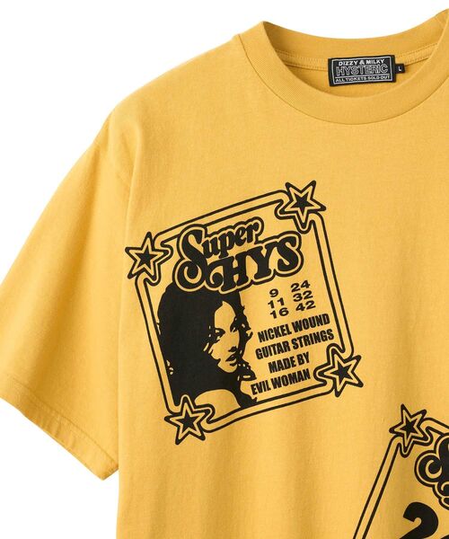 HYSTERIC GLAMOUR(ヒステリックグラマー)の「HG GUITAR STRINGS Tシャツ(Tシャツ/カットソー・メンズ・イエロー/ホワイト/ピンク・X-LARGE/LARGE/MEDIUM/SMALL)」の8枚目の写真