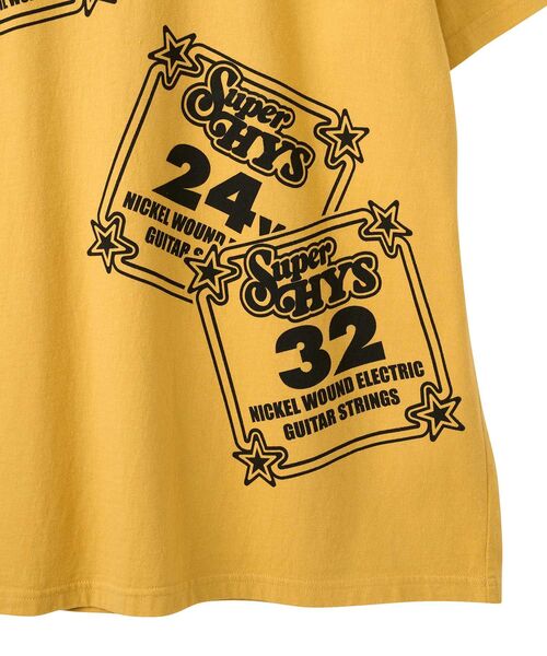 HYSTERIC GLAMOUR(ヒステリックグラマー)の「HG GUITAR STRINGS Tシャツ(Tシャツ/カットソー・メンズ・イエロー/ホワイト/ピンク・X-LARGE/LARGE/MEDIUM/SMALL)」の9枚目の写真