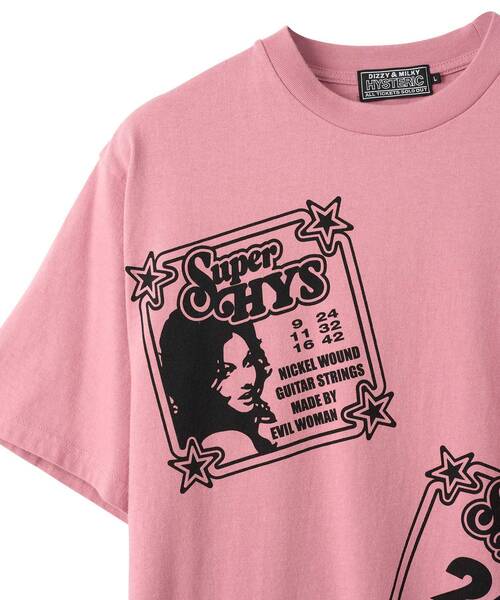 HYSTERIC GLAMOUR(ヒステリックグラマー)の「HG GUITAR STRINGS Tシャツ(Tシャツ/カットソー・メンズ・イエロー/ホワイト/ピンク・X-LARGE/LARGE/MEDIUM/SMALL)」の11枚目の写真