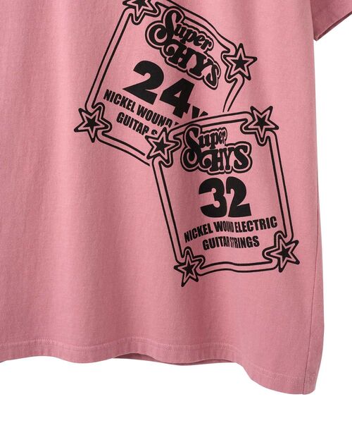 HYSTERIC GLAMOUR(ヒステリックグラマー)の「HG GUITAR STRINGS Tシャツ(Tシャツ/カットソー・メンズ・イエロー/ホワイト/ピンク・X-LARGE/LARGE/MEDIUM/SMALL)」の12枚目の写真