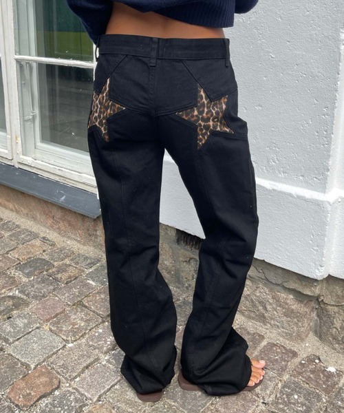 boemy(ボエミー)の「スターデザイン ストレートデニム(デニムパンツ・レディース・ブルー系その他/ブルー・L/M/S)」の9枚目の写真