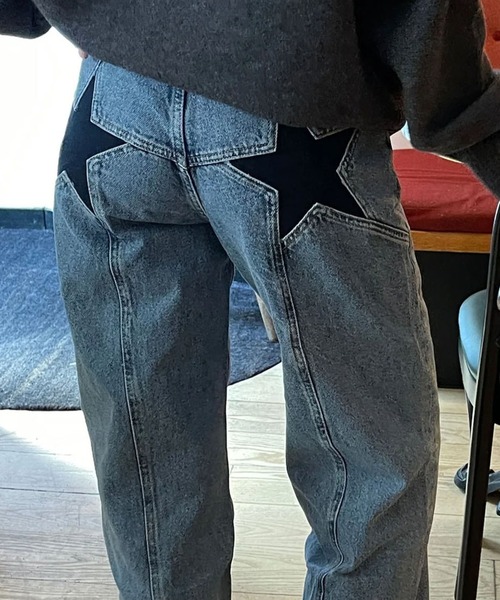 boemy(ボエミー)の「スターデザイン ストレートデニム(デニムパンツ・レディース・ブルー系その他/ブルー・L/M/S)」の18枚目の写真