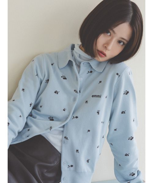 emmi(エミ)の「オーガニックコットンハイネックニットプルオーバー(ニット/セーター・レディース・ホワイト/ライトブルー/ブラック・F)」の15枚目の写真
