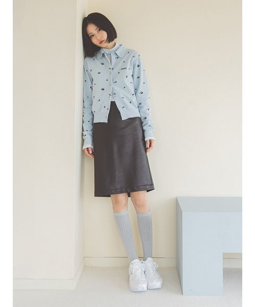 emmi(エミ)の「オーガニックコットンハイネックニットプルオーバー(ニット/セーター・レディース・ホワイト/ライトブルー/ブラック・F)」の17枚目の写真