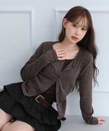 ストライプ レイヤードシャーリングTシャツ/2026 AW COLLECTION