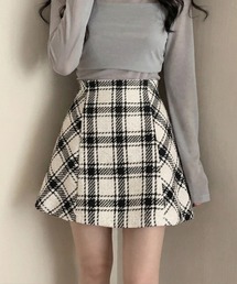 バイヤスチェック柄ミニスカパン