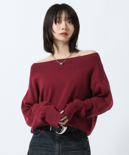 PAGEBOY(ページボーイ)の「【マシンウォッシャブル】メロウタッチニットプルオーバー(ニット/セーター・レディース・オフホワイト/ブラック/ローズ/グレー・FREE)」の4枚目の写真