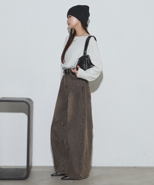 PAGEBOY(ページボーイ)の「【マシンウォッシャブル】メロウタッチニットプルオーバー(ニット/セーター・レディース・オフホワイト/ブラック/ローズ/グレー・FREE)」の12枚目の写真
