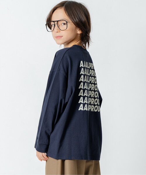 BREEZE(ブリーズ)の「【AAAL PROD】アソートロゴ 長袖Tシャツ(Tシャツ/カットソー・キッズ・ブラック/グレー/その他11/ネイビー/その他13/オフホワイト/その他12/オレンジ/カーキ・110/100/160/90/150/120/140/130)」の5枚目の写真