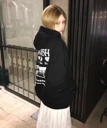 PLUR LOGO HOODIE BLACK(CV2BFUM402A)