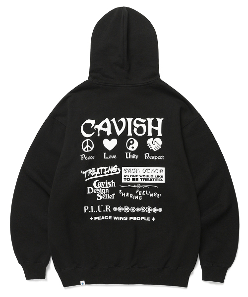 Cavish(カビシ)の「PLUR LOGO HOODIE BLACK(CV2BFUM402A)(パーカー・レディース・ブラック・SMALL/MEDIUM/LARGE)」の8枚目の写真
