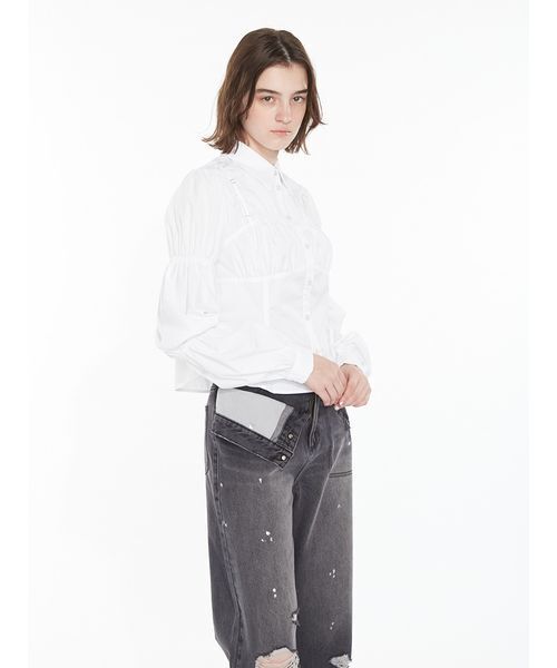 SORIN(ソリン )の「Bustier Design Shirt / ビスチェデザインシャツ(シャツ/ブラウス・レディース・ダークグレー/ブラック/ホワイト・38)」の5枚目の写真