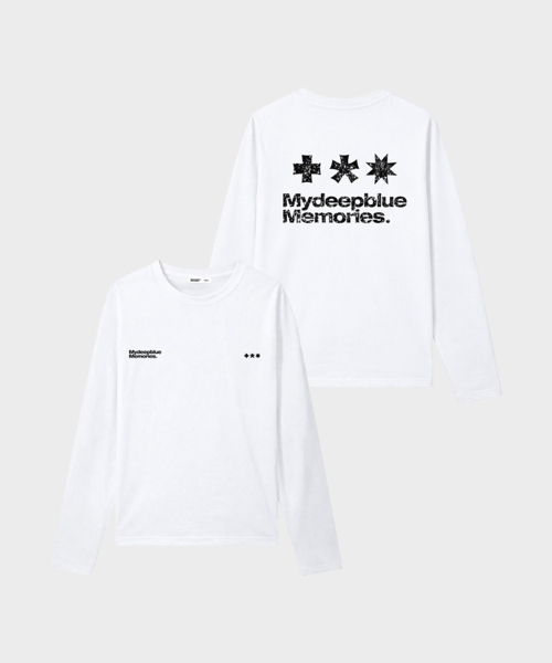 mydeepbluememories(マイディープブルーメモリーズ)の「(W/M) CRACK SYMBOL LONG SLEEVE(GRAY)(Tシャツ/カットソー・レディース・グレー・WOMENS/MENS)」の2枚目の写真