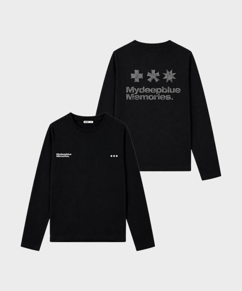 mydeepbluememories(マイディープブルーメモリーズ)の「(W/M) CRACK SYMBOL LONG SLEEVE(GRAY)(Tシャツ/カットソー・レディース・グレー・WOMENS/MENS)」の3枚目の写真