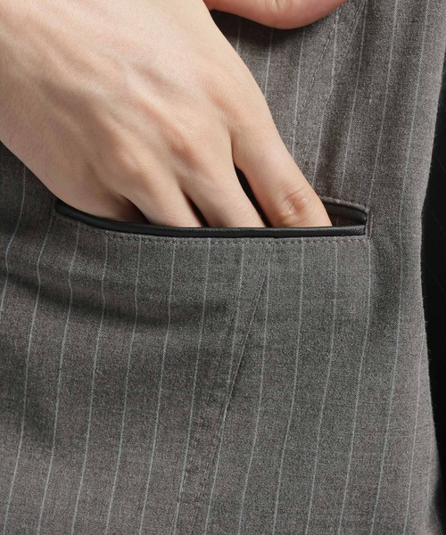 HARE（ハレ）の「【合成皮革】エリレザーファイヤーマンバックルカイキンシャツ(HARE)（シャツ/ブラウス・メンズ・グリーン/グレー系その他/ブラック・FREE）」の16枚目の写真