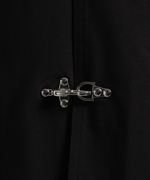 HARE（ハレ）の「【合成皮革】エリレザーファイヤーマンバックルカイキンシャツ(HARE)（シャツ/ブラウス・メンズ・グリーン/グレー系その他/ブラック・FREE）」の9枚目の写真