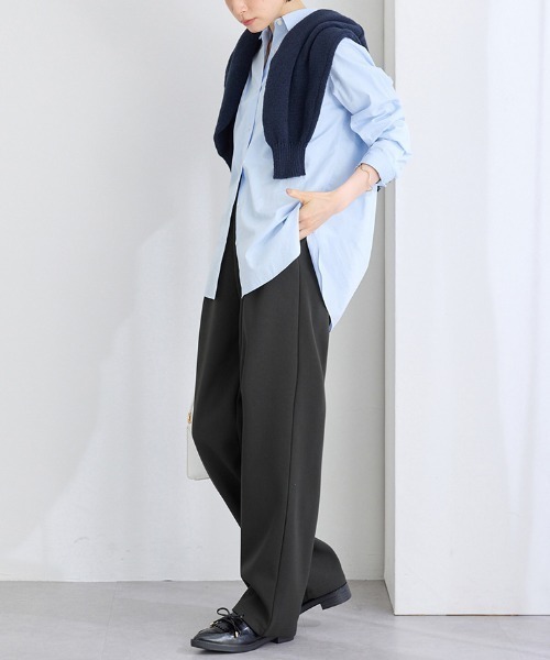 Viola e Viola(ヴィオラエヴィオラ)の「あったか裏起毛 きちんと見えコクーンパンツ(その他パンツ・レディース・ブラック/グレイッシュベージュ/チャコール・XL-Short/L-Short/M-Short/XL-Regular/L-Regular/M-Regular)」の6枚目の写真
