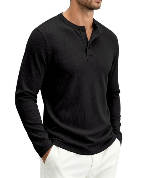 NEW GENTLEMAN（ニュージェントルマン）の「オーバーサイト ヘンリーネック ロンT（Tシャツ/カットソー・メンズ・ホワイト/ブラック/グレー/オリーブ・XL/L/M）」の13枚目の写真