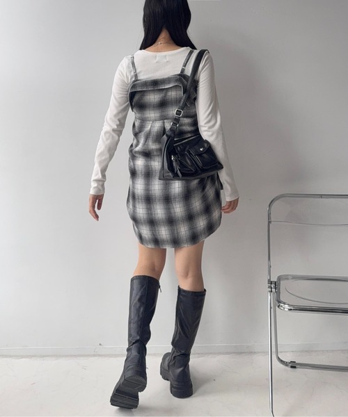 AS KNOW AS plus(アズノゥアズプラス)の「☆ビッグサイズ 3WAYアレンジチェックシャツ(シャツ/ブラウス・レディース・レッド系/ブラック系/ブラウン系/グレー系・FREE)」の16枚目の写真
