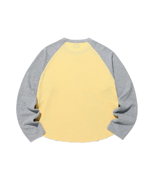 NICE GHOST CLUB(ナイスゴーストクラブ)の「CAT ANGEL WAFFLE RAGLAN LS TEE_GREY(NG2GFFT555A)(Tシャツ/カットソー・レディース・グレー・SMALL/MEDIUM)」の2枚目の写真