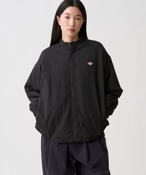 DANTON(ダントン)の「DANTON | インサレーション シャツジャケット WOMEN(ナイロンジャケット・レディース・ブラック/チャコール・36)」の3枚目の写真