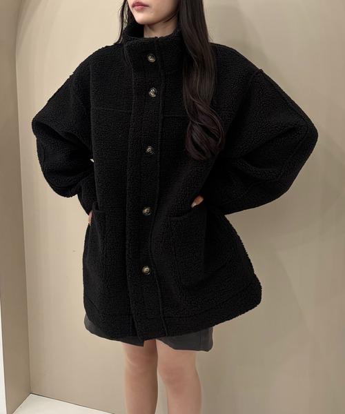 SOELA(ソエラ)の「【SOELA】リバーシブルボアムートンコート/WEB限定(ムートンコート・レディース・ブラック/モカ/ブラウン・M)」の1枚目の写真