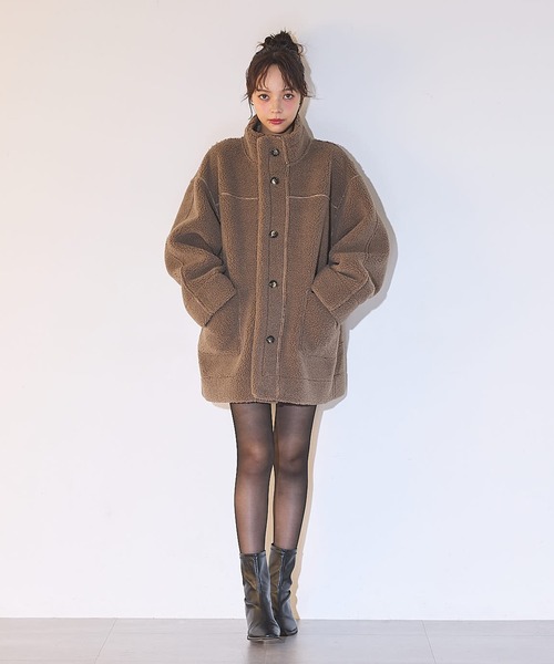 SOELA(ソエラ)の「【SOELA】リバーシブルボアムートンコート/WEB限定(ムートンコート・レディース・ブラック/モカ/ブラウン・M)」の21枚目の写真