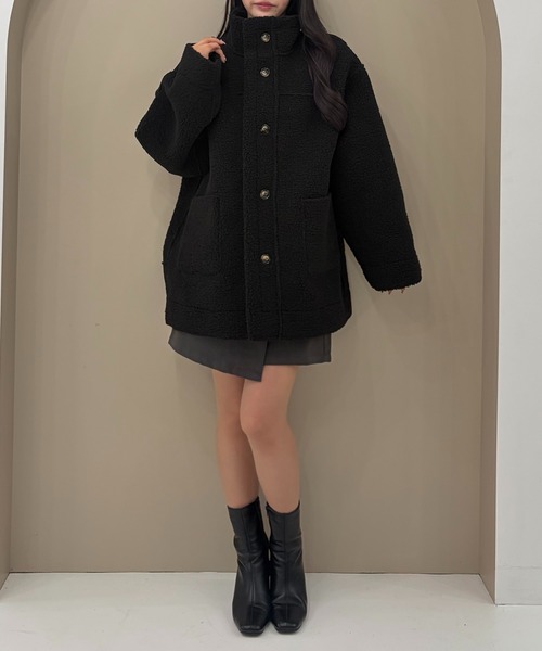 SOELA(ソエラ)の「【SOELA】リバーシブルボアムートンコート/WEB限定(ムートンコート・レディース・ブラック/モカ/ブラウン・M)」の11枚目の写真