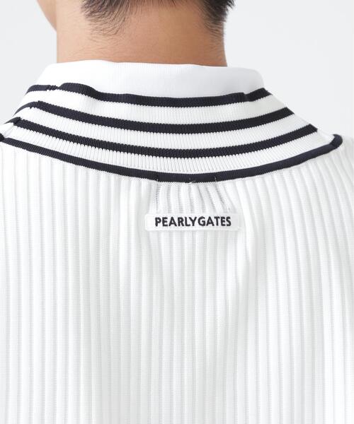 PEARLY GATES(パーリーゲイツ)の「14GWJQ針抜きVネックニットベスト (MENS)(ニット/セーター・メンズ・ダークブルー/ホワイト/ネイビー・MEDIUM/LARGE/X-LARGE)」の14枚目の写真