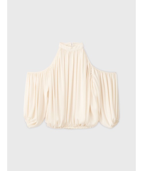 EIMY ISTOIRE(エイミーイストワール)の「DRAPE SATIN BLOUSE(シャツ/ブラウス・レディース・オフホワイト/ブラウン/ブラック・FREE)」の15枚目の写真