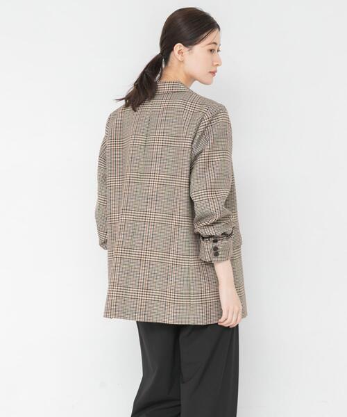 URBAN RESEARCH(アーバンリサーチ)の「TWチェックテーラードジャケット(その他アウター・レディース・ベージュ系その他/ブラウン系その他・FREE)」の3枚目の写真