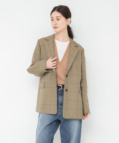 URBAN RESEARCH(アーバンリサーチ)の「TWチェックテーラードジャケット(その他アウター・レディース・ベージュ系その他/ブラウン系その他・FREE)」の18枚目の写真