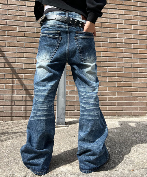 TEXX(テックス)の「TX802 ダブルポケットフレアデニム(インディゴ)(デニムパンツ・レディース・ダークブルー・32inch/30inch/28inch/34inch/36inch/26inch)」の5枚目の写真