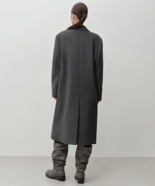 MUSINSA STANDARD WOMAN(ムシンサスタンダードウーマン)の「レディースカシミアブレンドダブルチェスターロングコート【ミディアムグレー】(チェスターコート・レディース・その他・SMALL/MEDIUM/LARGE/X-SMALL)」の3枚目の写真