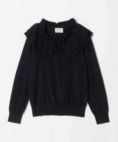 ユナイテッドアローズ　襟付きフリルニットトップス ウール ダブルフリル ニット（ニット/セーター）｜UNITED ARROWS