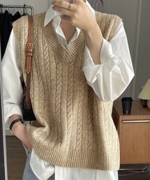 Deuxieme Classe *Lily LinenシリーズVネックニット Lily Linen Vネック ベスト（ベスト）｜Deuxieme Classe