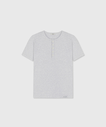 TAILLE（タイレ）の「RIB SHELL HENLEY TOP SPORT GREY（Tシャツ/カットソー）」