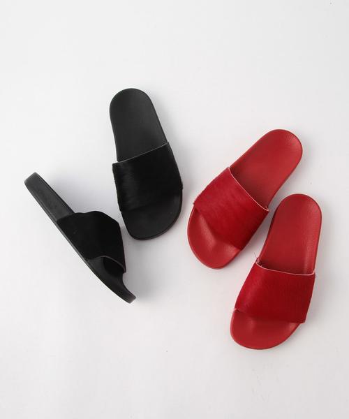 adidas（アディダス）の「adidas ADILETTE W ヘアー（サンダル・レディース・ブラック/レッド・24.5cm/23.5cm）」の7枚目の写真