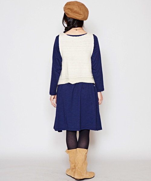 チャイハネ（チャイハネ）の「【チャイハネ】ウール混フリンジショートベスト（ベスト・レディース・ホワイト/ブルー・FREE）」の14枚目の写真