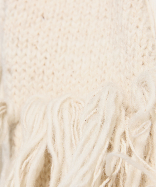 チャイハネ（チャイハネ）の「【チャイハネ】ウール混フリンジショートベスト（ベスト・レディース・ホワイト/ブルー・FREE）」の11枚目の写真