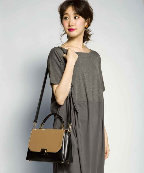 PLAIN CLOTHING（プレーンクロージング）の「ワンハンドルフラップハンドバッグ【PLAIN CLOTHING】（ショルダーバッグ・レディース・ブラック/ベージュ系その他/グレー・FREE）」の21枚目の写真