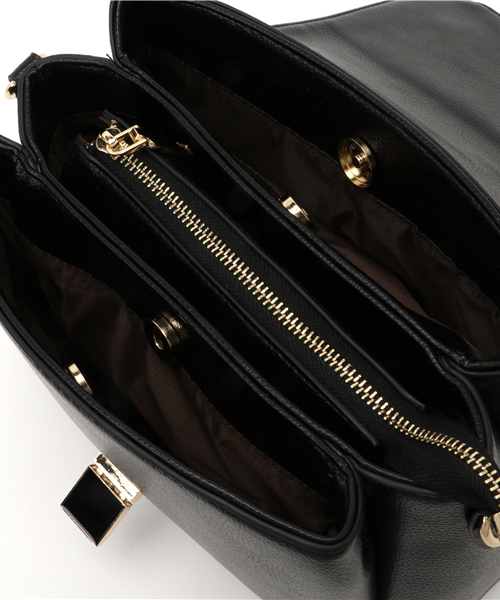 PLAIN CLOTHING（プレーンクロージング）の「ワンハンドルフラップハンドバッグ【PLAIN CLOTHING】（ショルダーバッグ・レディース・ブラック/ベージュ系その他/グレー・FREE）」の10枚目の写真