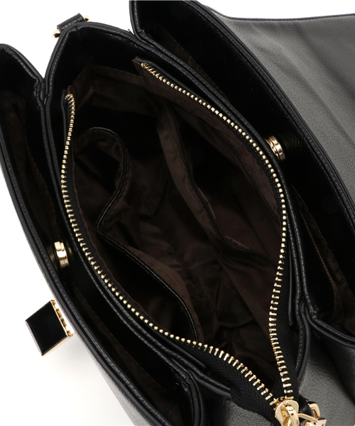 PLAIN CLOTHING（プレーンクロージング）の「ワンハンドルフラップハンドバッグ【PLAIN CLOTHING】（ショルダーバッグ・レディース・ブラック/ベージュ系その他/グレー・FREE）」の7枚目の写真