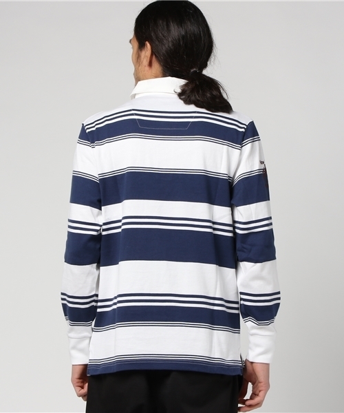 McGREGOR(マックレガー)の「ボーダーラガーシャツ(ポロシャツ・メンズ・グレー/ネイビー/その他10/ワイン・L/LL/M)」の6枚目の写真