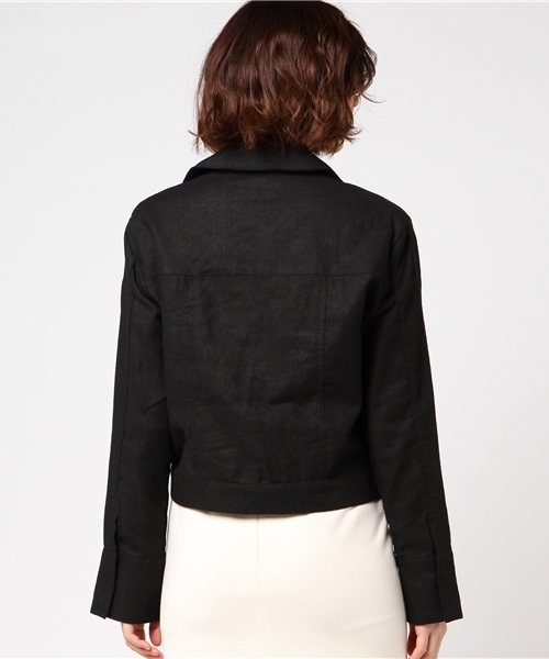 MURUA（ムルーア）の「オープンカラーショートジャケット（その他アウター・レディース・マルチ/ブラック・FREE）」の5枚目の写真