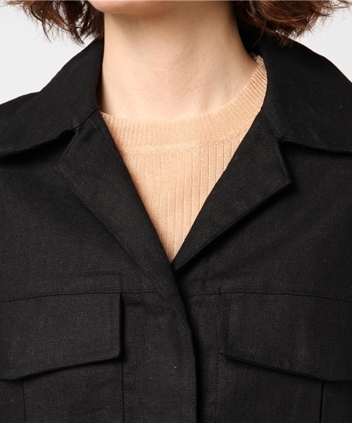 MURUA（ムルーア）の「オープンカラーショートジャケット（その他アウター・レディース・マルチ/ブラック・FREE）」の6枚目の写真