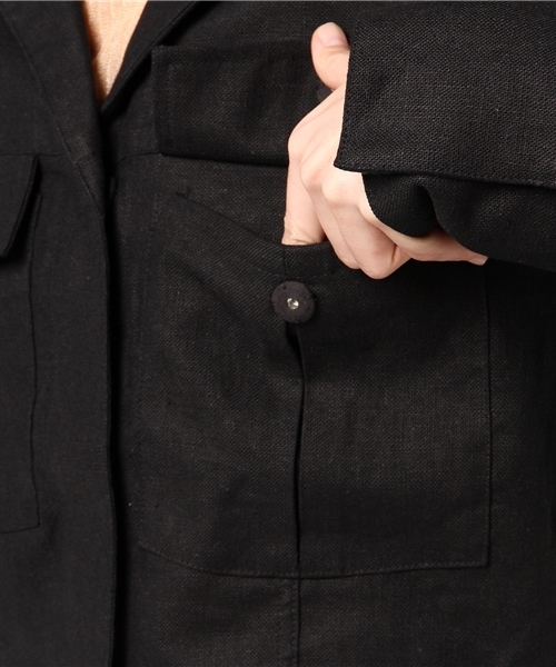 MURUA（ムルーア）の「オープンカラーショートジャケット（その他アウター・レディース・マルチ/ブラック・FREE）」の8枚目の写真