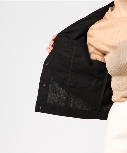 MURUA（ムルーア）の「オープンカラーショートジャケット（その他アウター・レディース・マルチ/ブラック・FREE）」の10枚目の写真