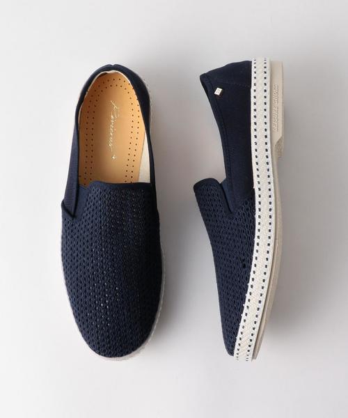 Rivieras（リビエラ）の「＜Rivieras＞Classic メッシュスリッポン ◆（スリッポン・レディース・ホワイト/ネイビー・39/37/38/36）」の2枚目の写真